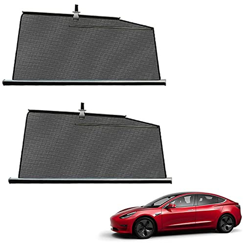 Parasoles Retráctiles De Ventana Lateral Para Tesla Modelo 3/S/X/Y - Sombrillas De Privacidad, Parasol Enrollable Para Coche, Rear Side Window, MODEL 3