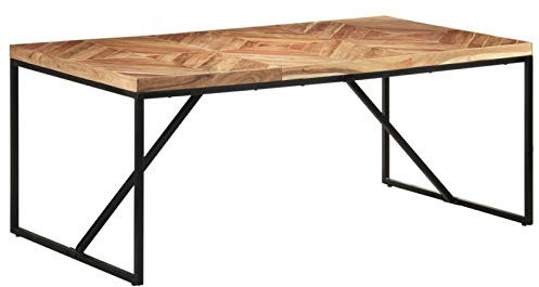 BaraSh Esstisch 180x90x76 cm Akazie und Mango Massivholz KüChentisch Ausziehbar Kleiner KüChentisch