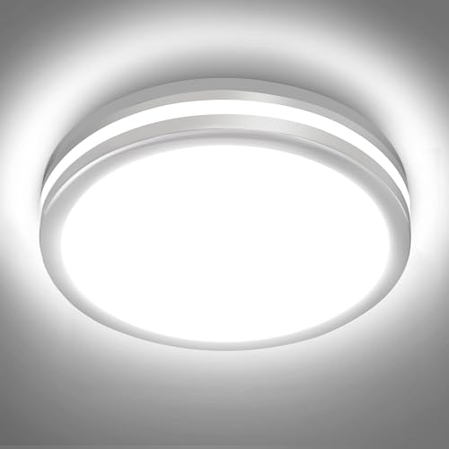 Litglobe LED Deckenleuchte Flach Rund,48W 4800LM LED Deckenlampe,6500K Kaltweiß Deckenleuchte LED,IP45 Wasserdichte LED Panel Deckenleuchte,LED Lampen Deckenlampen für küche Schlafzimmer Wohnzimmer