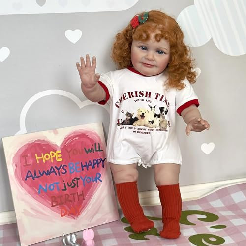 Enjoy with Love Neue 60cm Zoe Reborn Baby Puppe Lebensechte Weiche Neugeborene Kuschel Körper Puppe Handmade mit Genesis Farbe Sichtbare Venen Mehrere Schichten (Brown Eyes)