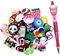40Pcs Silicone Focal Beads Bulk, Different Random Mix Collections Focal Beads for Pens Keychains DIY Jewelry Making