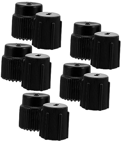 VINTORKY 10pcs Valve Caps for Car Air Conditioning Durable High and Low Pressure Caps Lightweight and Convenient Air Conditioner Accessories
