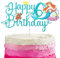 Mermaid Cake Topper 6th for Girls,Kids Birthday Cake Decorations,Mermaids Cartoon Theme Cake Cupcake Topper Shinny Mermaid Happy 6th Birthday Cake Toppers for Kids,Girl,Mermaid 6th Party Cake Decor