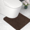 wyewye Tapis de bain en microfibre, super épais, super absorbant en forme de U, 2 cm, 50 x 50 cm, café