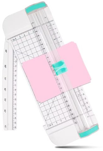 Meafeng Taglierina per Carta A5, 12 Pollici Taglierina con Protezione Automatica di Sicurezza e Righello Laterale per Tagliare Carta, Coupon, Foto, Cartoncini e Etichette