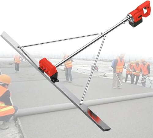 Power-Beton-Estrich-Vibrationsset, kommerzieller elektrischer kabelloser Estrich-Zement-Finishing-Vibrationsmotor, mit Lithiumbatterie betriebenes Stampfer-Lineal for die Nivellierung der Betonoberf