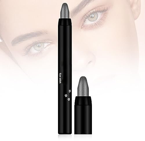 Wasserfester Glitzer Lidschattenstift, 2024 Neuestes 2 Stück Wasserfester Glitzer Lidschatten Stift, Glitter Lidschatten Stick Schimmer Glitter Perle Creme Lidschatten Stick (03 Pearl Black)