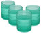YODITI Set 4 Bicchieri Acqua Vetro 350 ml: Bicchieri Colorati Vintage con Lavorazione a Rilievo - Bicchiere Vetro per Whisky Caffe Cocktail - Lavabile in Lavastoviglie (Blu acqua)