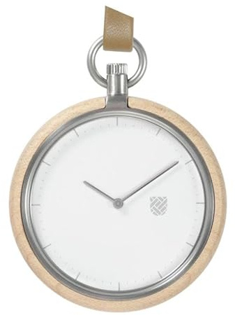 Auteur Uhren Memento Sand – Taschenuhr Aus Ahorn Und Stahl, 44 Mm - Uhrenarmbandes Braun
