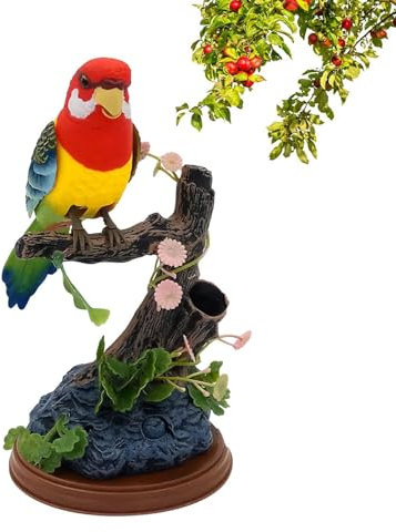 Parrot Parlante - Pájaro Que Habla Eléctrico, Juguete De Simulación De Voz | Loros Interactivos Que Funcionan Con Baterías, Repetidor De Habla Realista, Juguete De Control De Voz De Control, Lindo Lor