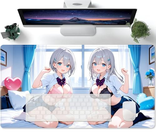PORNHUX Fille Sexy d'anime Hentai Tapis de Souris XXL 800x400 Tapis de Bureau, sous Main, Tapis de Souris Anime