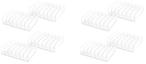 yksiahfi Porta CD in Acrilico Trasparente da 8 Pezzi con Espositore per CD e Dvd Fissabile, Supporto per Organizer per Porta CD, Supporto per Vassoio CD