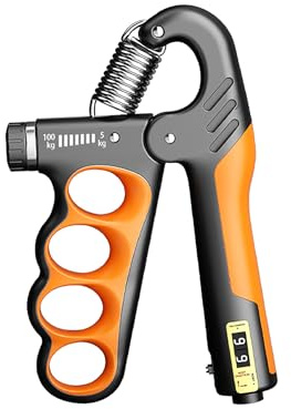 Lunhush grip strength trainer Adjustable Hand Grip Strengthener (5-100KG) with Automatic Counter, Ergonomic Design, and High-Strength Spring - Perfect Hand Gripper for Grip and Forearm Strength