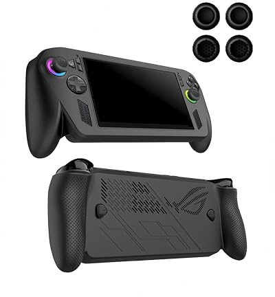 Hülle für ROG Xbox Ally X Silikon Schutzhülle,strapazierfähige und umweltfreundliche toergy Cover mit präzisen Löchern - stoßfest, komfortabler Touch,Mit 2 Paaren Tastenabdeckungen,Schwarz