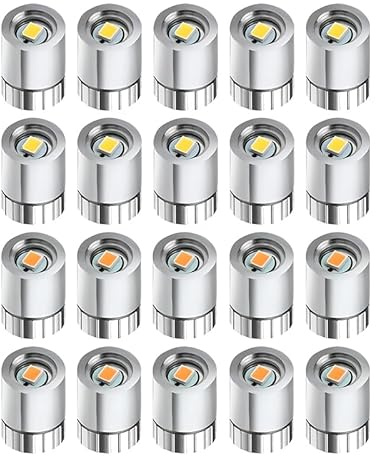 20pcs Miniature LED Lights – Warm White & Cool White Mini Electric Tiny Lights with 10 Extra Batteries for Dollhouses, Crafts, Paper Lanterns, and Decorative Projects – for DIY Accessories