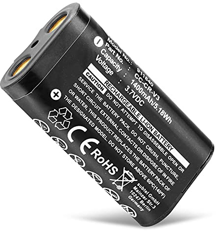 CELLONIC Battery compatible with Pentax K100D, K110D, Optio S50, S40, CR-V3 | 1400mAh, 3.6V, Lithium Ion for Pentax Optio 330GS, S55, S60, 33L, S30, S45, 33WR, 230, 33LF, 43WR, *istD, *istDL, *istDL2
