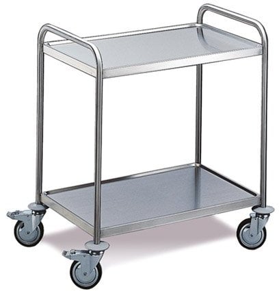 Edelstahl - Tischwagen 2 Etagen (800 x 500 mm)