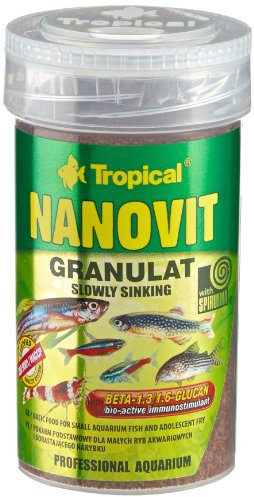 Tropical Nanovit Granulatfutter - winzige Granulatkörnchenzur Fütterung von kleinen Zierfischen, 2er Pack (2 x 100 ml)