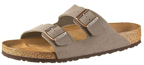 Birkenstock - Sandali Arizona SFB Birko Flor, da uomo, Pietra, 43 EU