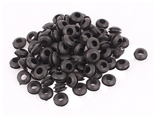sourcing map 100 STK Kabeldurchführung Gummi Tragen wider Doppel Seite Gummi Dichtungen 4 mm innere Dmr.