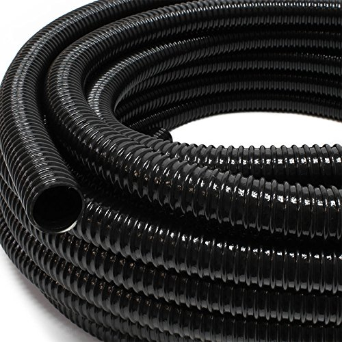 Tubo a spirale per laghetti 25 m 50 mm (2) nero Tubo spiralato per aspirazione