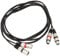 Pulse PLS00205 Câble double 3 broches XLR mâle vers XLR femelle, 3 m, noir