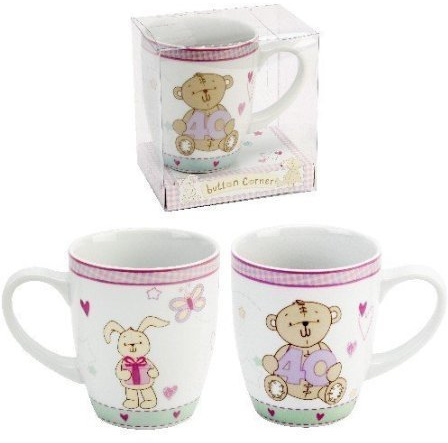 Button Corner Mug - 40th Birthday
