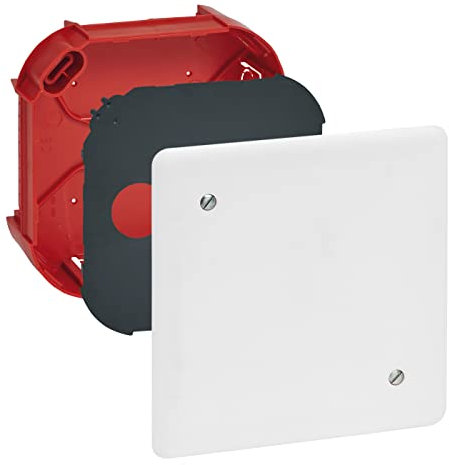 Legrand - Boîte de dérivation pour maçonnerie - 120x120x40mm - avec couvercle et vis