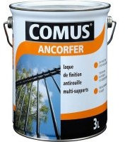 ANCORFER BRILLANT 3L Gris fenêtre - Peinture-laque antirouille pour métaux et autres supports - COMUS