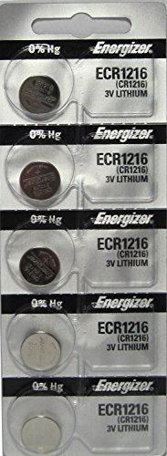 1 X 5 Energizer CR1216 EC1216 3v Lithium Electronic Mercury Free Batteries by Energizer