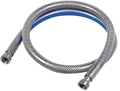 Eurogaz Flexible gaz naturel - Longueur 1,50 m - Inox - 2 écrous prisonniers 15 x 21 - NF D 36 121