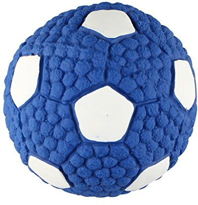 IFOYO Dog Toy Ball, Bite-Resistant Squeaky Football for Aggressive Chewers | Durable Latex Rubber, Interactive Training Toy, Cleans Teeth While Chewing, Football-Shaped Design, for Indoor/Outdoor Play