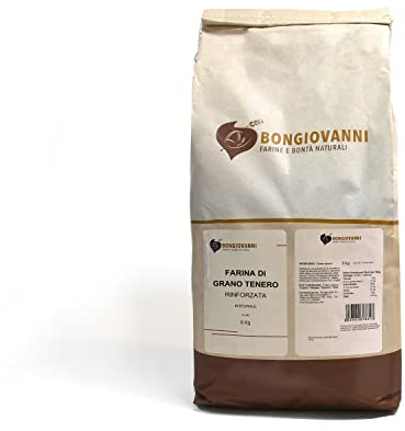 BONGIOVANNI FARINE E BONTA' NATURALI Farina Integrale Rinforzata 5Kg