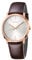 Calvin Klein Herren Analog Quarz Uhr mit Leder Armband K8Q316G6