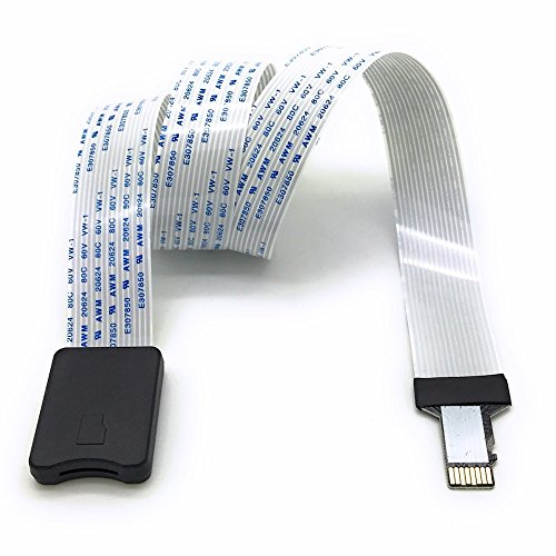 iHaospace TF Male to Micro SD Card Female Flexible Card Extension Cable Micro SD Extender Cable for Raspberry Pi