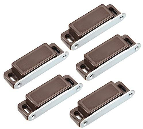 sourcing map 5 Stücke Tür Kabinett Magnetischer Fang Magnet Riegel Schließung Braun 73mm Länge de