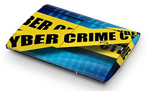 Skins4u Aufkleber Design Schutzfolie Vinyl Skin kompatibel mit Sony PS3 Playstation 3 Super Slim Cyber Crime