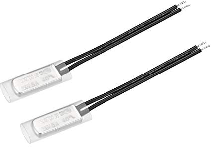 sourcing map KSD9700 Thermostat, 40C Normally Open Temperature Switch Thermal Switch, N.O 5A Metal Temperature Controller 2pcs