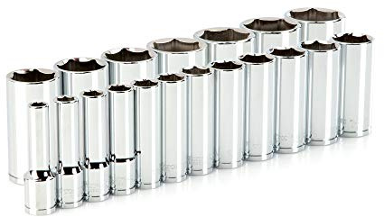 TEKTON 1/2 Inch Drive Deep 6-Point Socket Set, 19-Piece (3/8-1-1/2 in.) | SHD92013