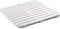 Pedana tappeto Doccia Antiscivolo 55x55 quadrata in plastica effetto legno (Bianco)