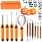 Nabance Halloween Kürbis Schnitzset 22Stk - Kürbis Schnitzset Kit Edelstahl Halloween Dekoration Zubehör Halloween Kürbis Schnitzwerkzeuge für Erwachsene und Kinder