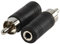 K M Electronics® 2 X RCA Phono Plug to 3.5MM MINI Mono Jack Socket Adaptor AMP Amplifier Mixer