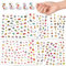 Qpout Nagelaufkleber Abziehbilder für Kinder Mädchen, 600+ Design Tier Frucht Dinosaurier Auto Blume Selbstklebende 3D Nagelaufkleber für Kinder Geburtstag Mitgebsel Tee Spa Party Nagel Salon Geschenk