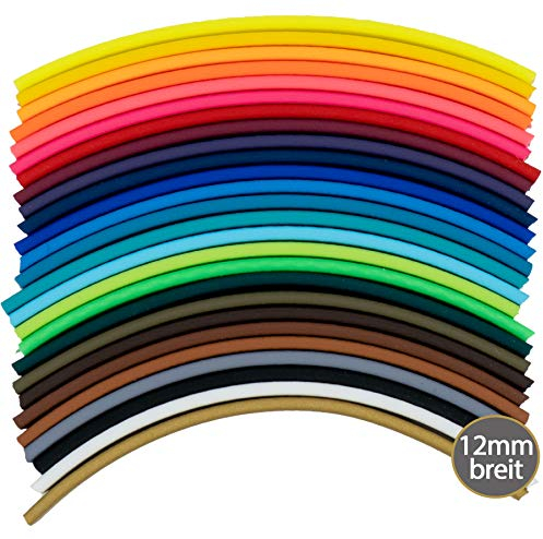 bio-leine Beta Biothane Meterware - 12mm breit | 2.5mm dick I schmutz- und wasserabweisend - bis zu 30m lang | 26 Farben auswählbar