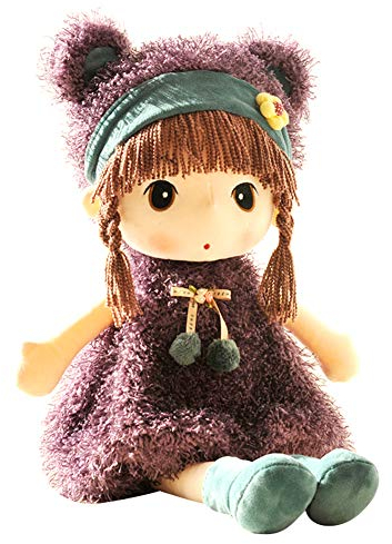 LICHENGTAI Weiche Stoffpuppe, Stoffpuppe babypuppe Püppchen mit Haar, Schöne Puppe Stoffpuppe Plüsch Stofftier Spielzeug Cartoon Deko Toy Geschenk Gift für Kinder Baby Mädchen, 45cm