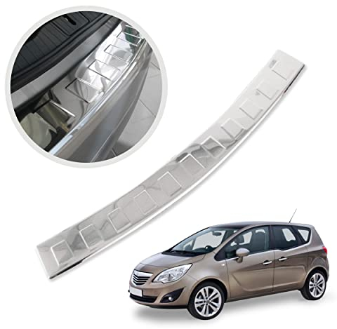 CHROMEMASTER | Ladekantenschutz Stoßstangenschutz | Kompatibel mit Opel Meriva B 2010- ; Edelstahl Poliert/Chrom; Unsere Lackschutzleiste Sichert den Heckstoßfänger vor Kratzern Und Beschädigung ab