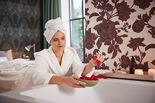 Livingwalls My Home My Spa Tapete Blumen Rot Rosa 387004 Vliestapete Schlafzimmer Romantisch 10,05x0,53m Made in Germany