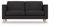 COMFORTLY 2-Sitzer-Sofa-Schonbezug, handgefertigt, kompatibel mit Karlstad-Couch, nur Bezüge (Krone – schwarz)