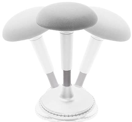 FLEXISPOT Wobble Stool stay active Exercise Office Chair encourage movement Height Adjustable Seat for comfortable working/standing desk perching stool Silver