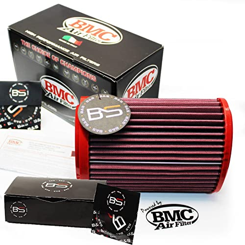 B&S Kit Filtro Aria Sportivo Aspirazione Rigenerabile Lavabile FB454/08 con Profumatore Interni